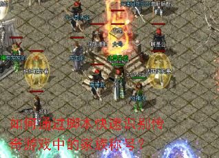 如何通过脚本快速识别传奇游戏中的家族称号? 如何通过脚本快速识别传奇游戏中的家族称号?