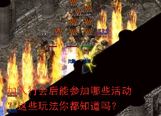 加入行会后能参加哪些活动?这些玩法你都知道吗? 加入行会后能参加哪些活动?这些玩法你都知道吗?