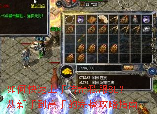 如何快速上手传奇私服8L?从新手到高手的完整攻略指南 如何快速上手传奇私服8L?从新手到高手的完整攻略指南