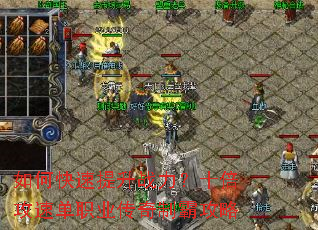 如何快速提升战力?十倍攻速单职业传奇制霸攻略 如何快速提升战力?十倍攻速单职业传奇制霸攻略