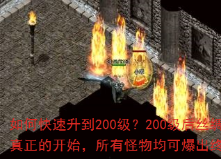 如何快速升到200级?200级后丝绸之路才是真正的开始,所有怪物均可爆出终极特殊装备。 如何快速升到200级?200级后丝绸之路才是真正的开始,所有怪物均可爆出终极特殊装备。