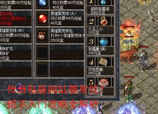 传奇私服网址哪里找?新手入门攻略全解析 传奇私服网址哪里找?新手入门攻略全解析